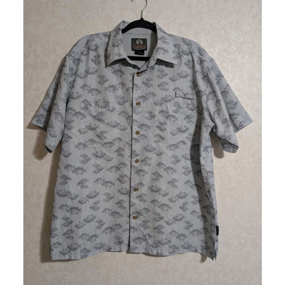 Weatherproof Shirt Mens Large Fishing Vented Short Sleeve Button Up